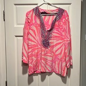 Lilly Pulitzer 100% silk shirt